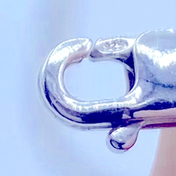 Sterling Silver Marked Multiple Chains And Beads With Cubic Zirconia Neckkace - Picture 7 of 8